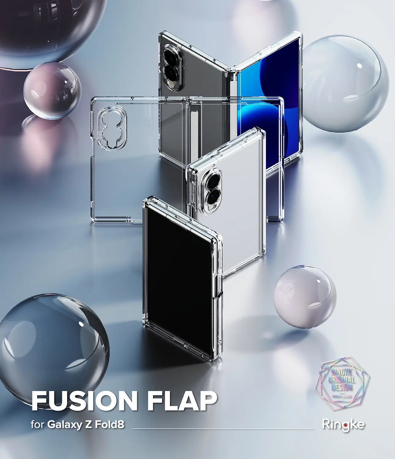 Fusion Flap Case Samsung Galaxy Z Fold 8 Clear