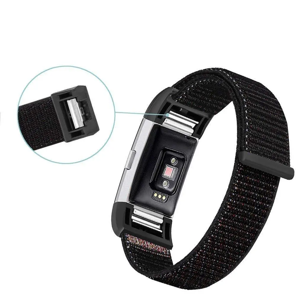 Nylonarmband Fitbit Charge 4/Charge 3 Svart