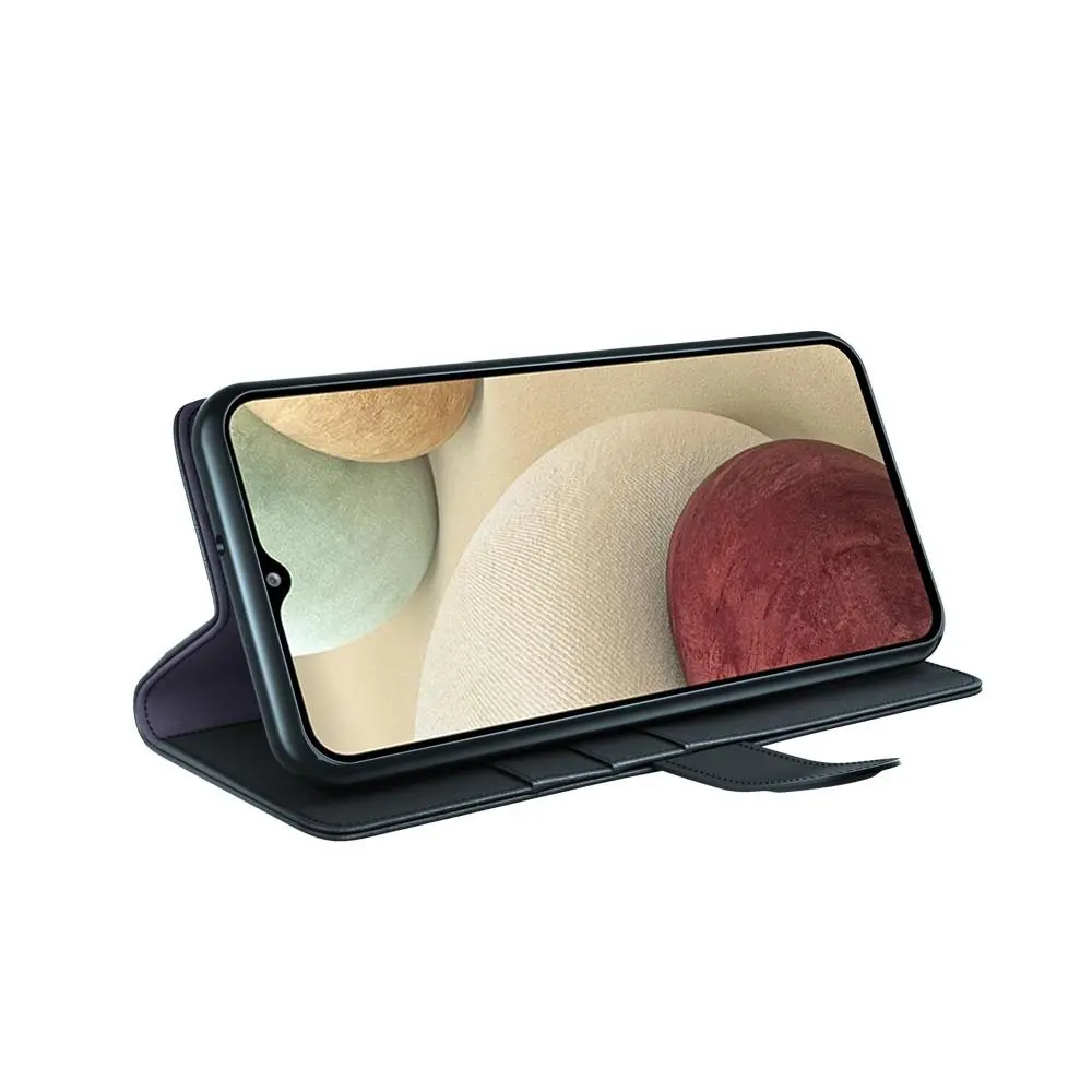 Äkta Läderfodral Samsung Galaxy A12 5G Svart