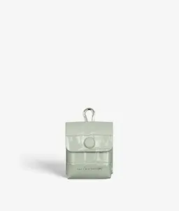 Attachable AirPods Leather Case Croco Pastell Teal