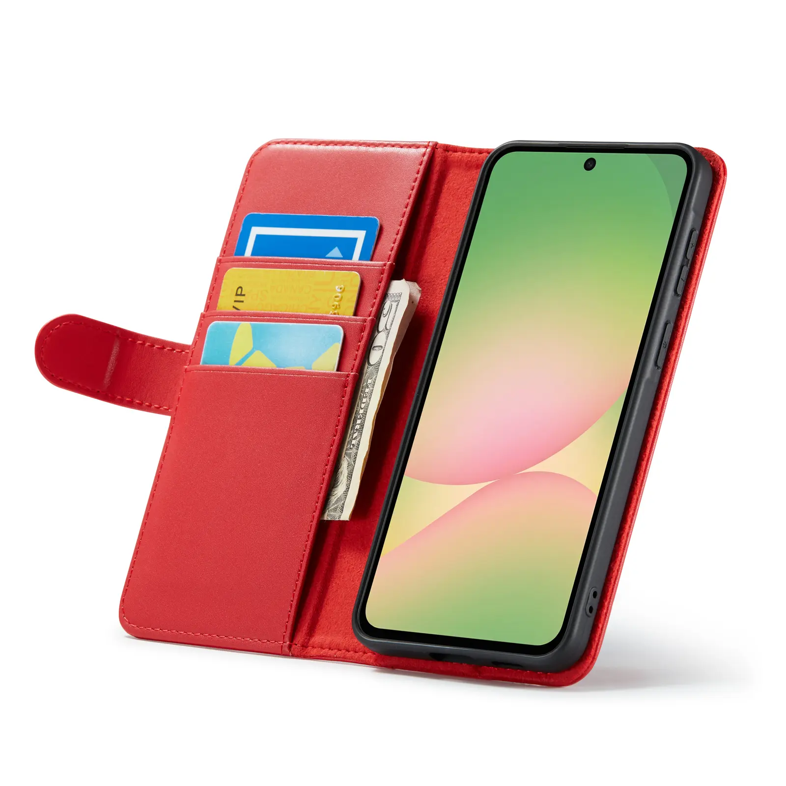 Äkta Läderfodral Samsung Galaxy A57 Röd