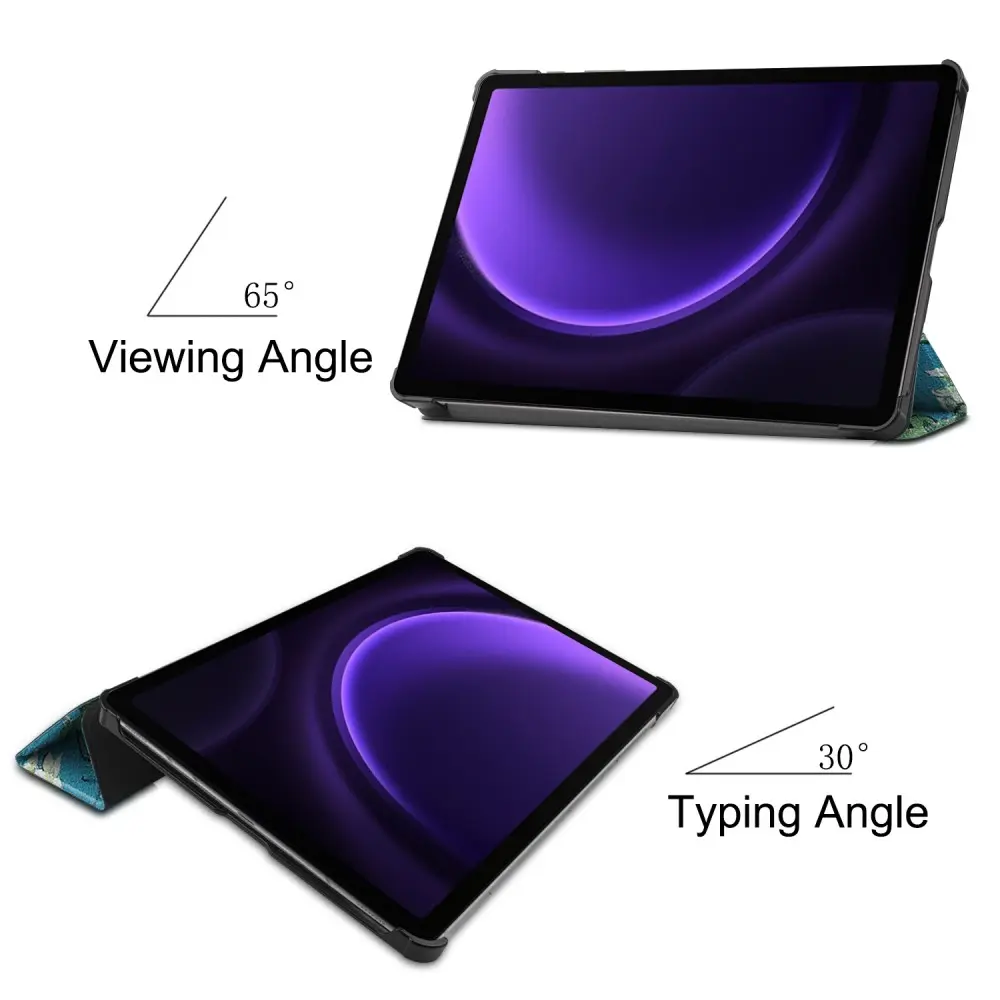 Fodral Tri-fold Samsung Galaxy Tab S10 FE - Körsbärsblommor