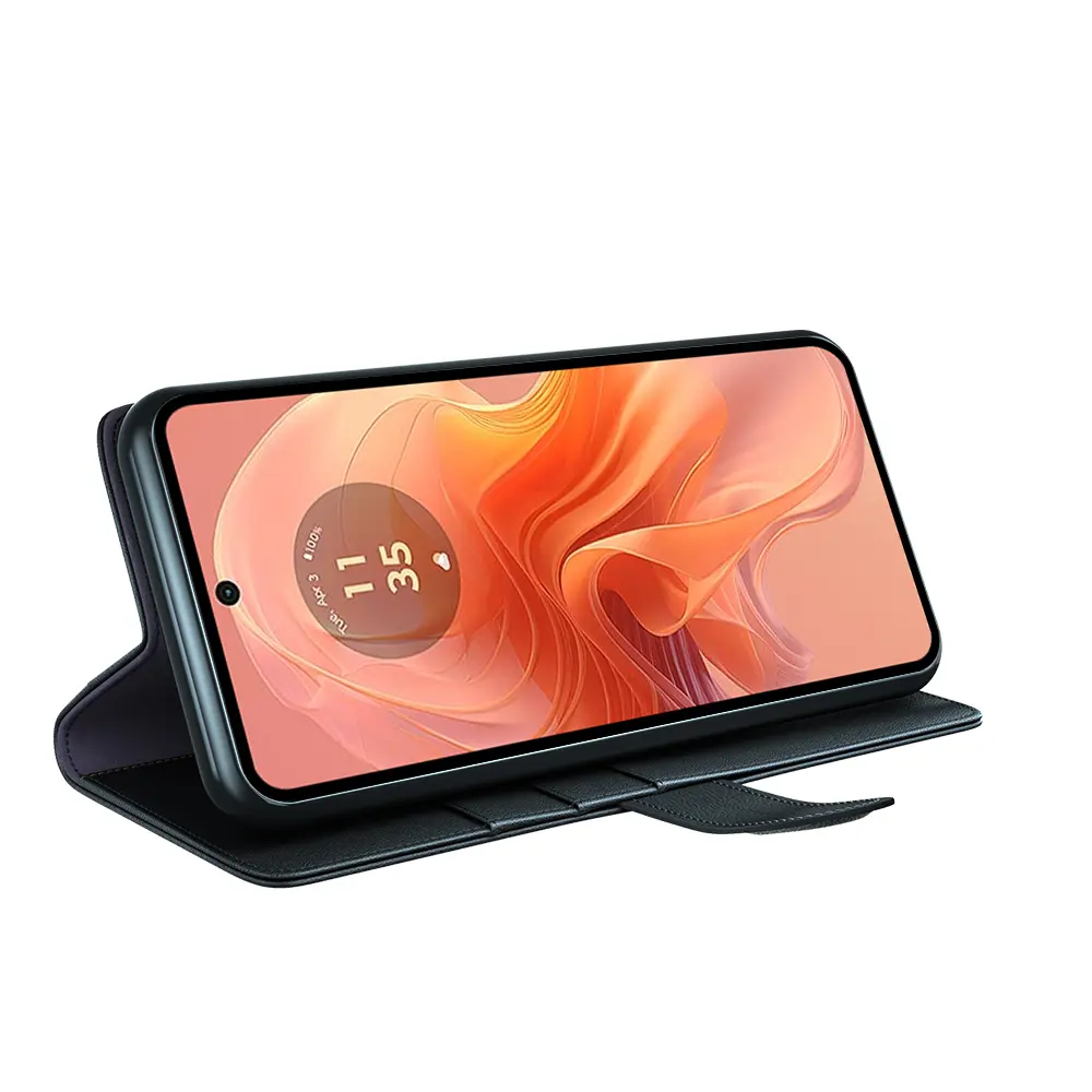 Äkta Läderfodral Motorola ThinkPhone 25 Svart