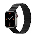 Magnetisk Silikonearmbånd Apple Watch SE 44mm sort