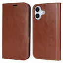 Mobiltaske Ægte Læder iPhone 17 Brun