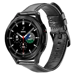 Leather Watch Band Samsung Galaxy Watch 6 40mm Black