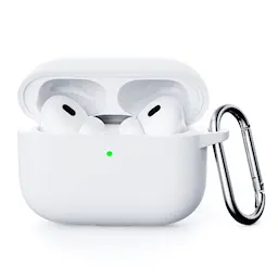 Silikonecover med karabinhage Apple AirPods Pro 3 Hvid