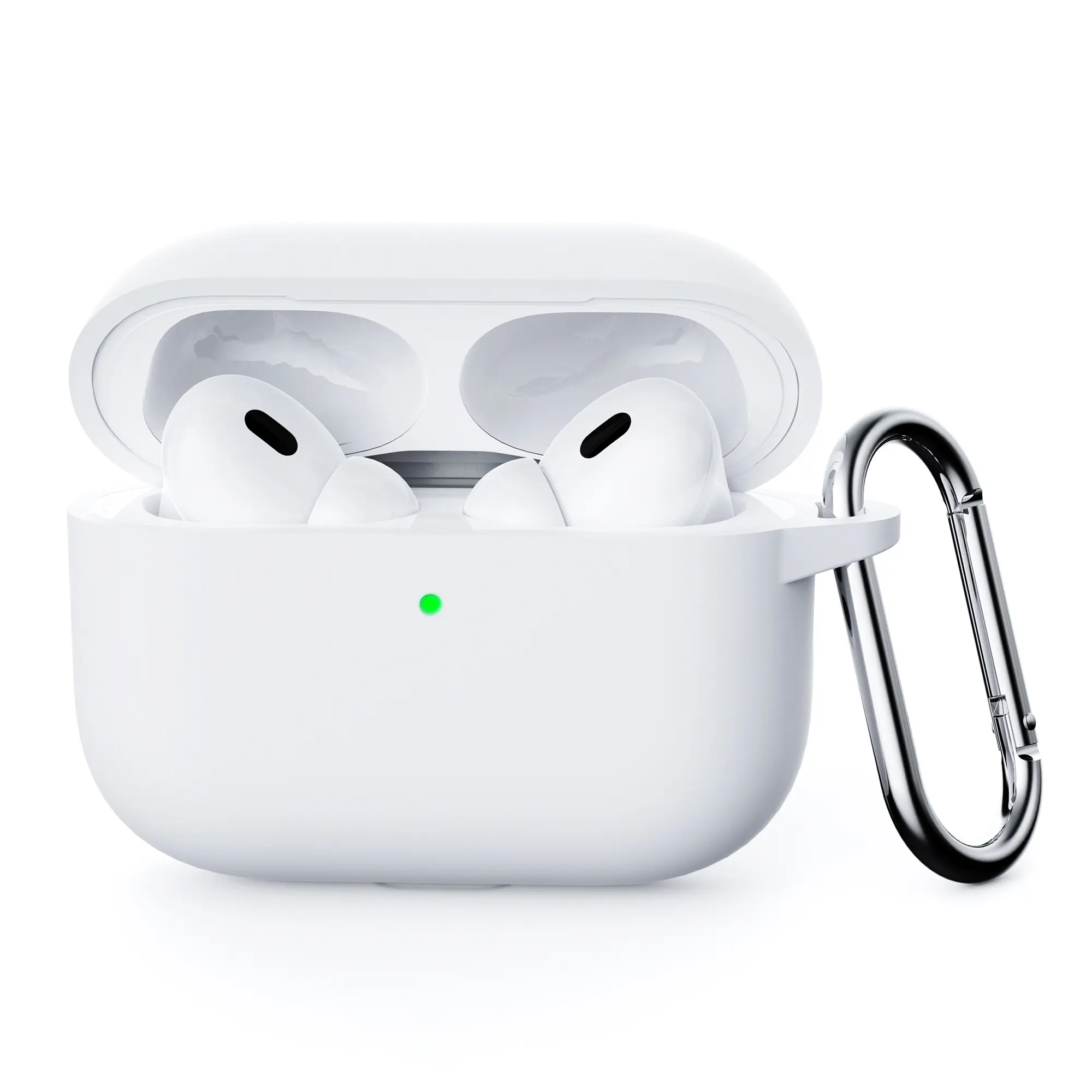 Silikonecover med karabinhage Apple AirPods Pro 3 Hvid