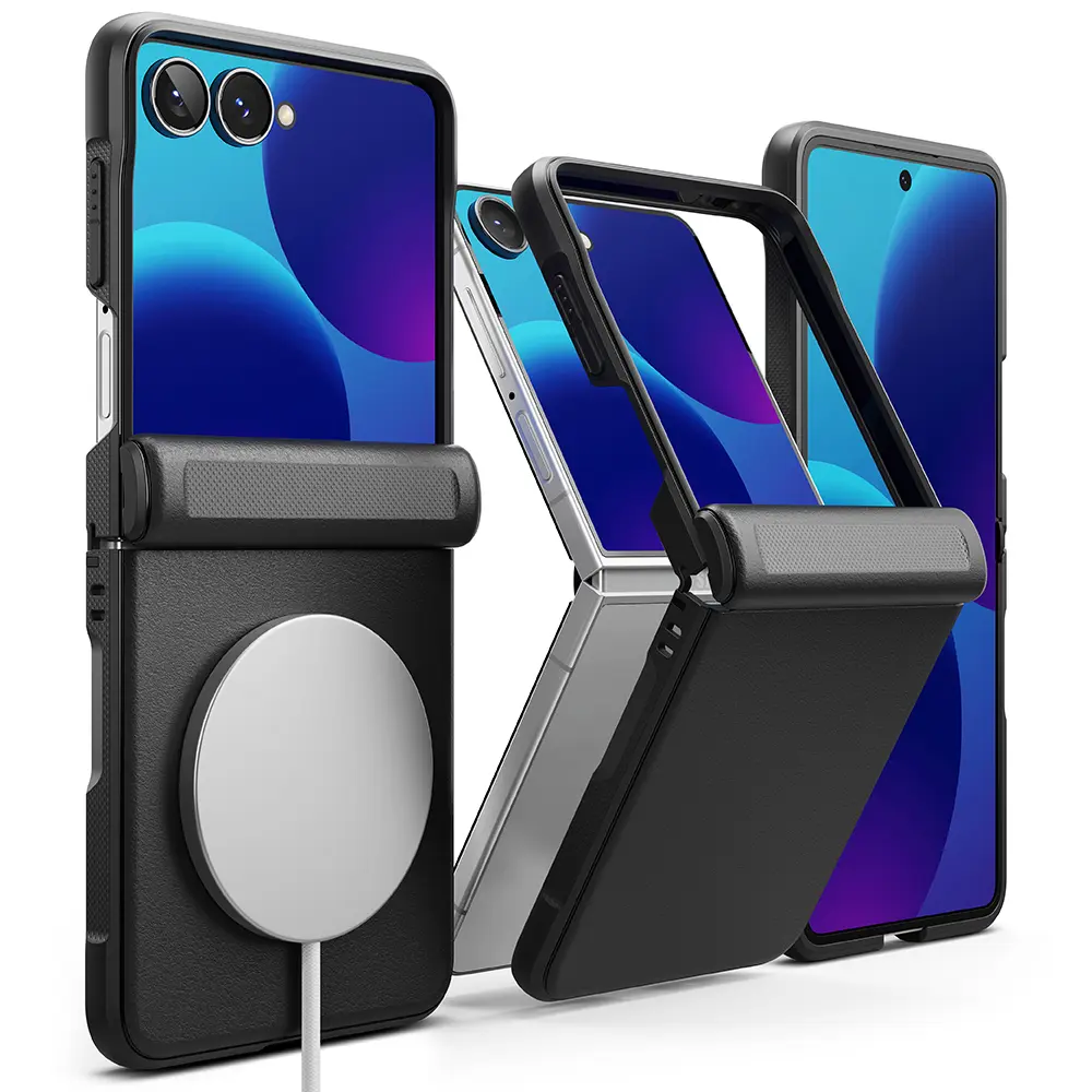 Samsung Galaxy Z Flip 8 Magnetisk Onyx Flap-cover, Black