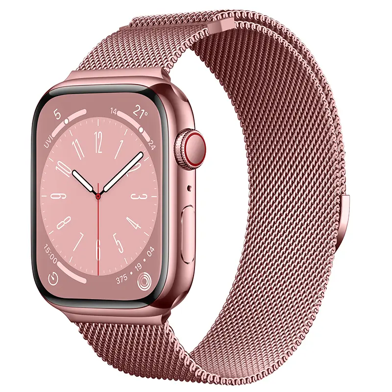 Armbånd Milanese Loop Apple Watch Series 1-3 38mm Lyserød guld