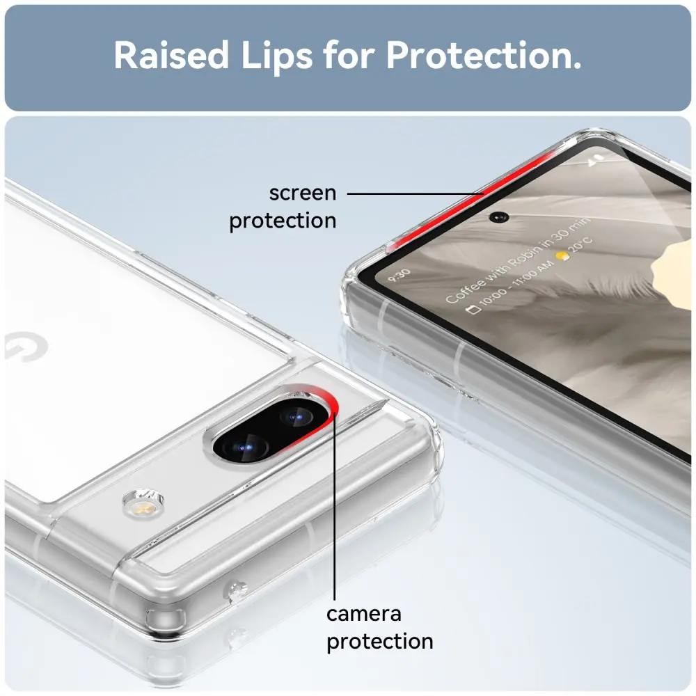 Hybridskal Google Pixel 7a Genomskinlig