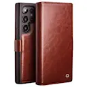 Samsung Galaxy S24 Ultra Leather Wallet Case Brown