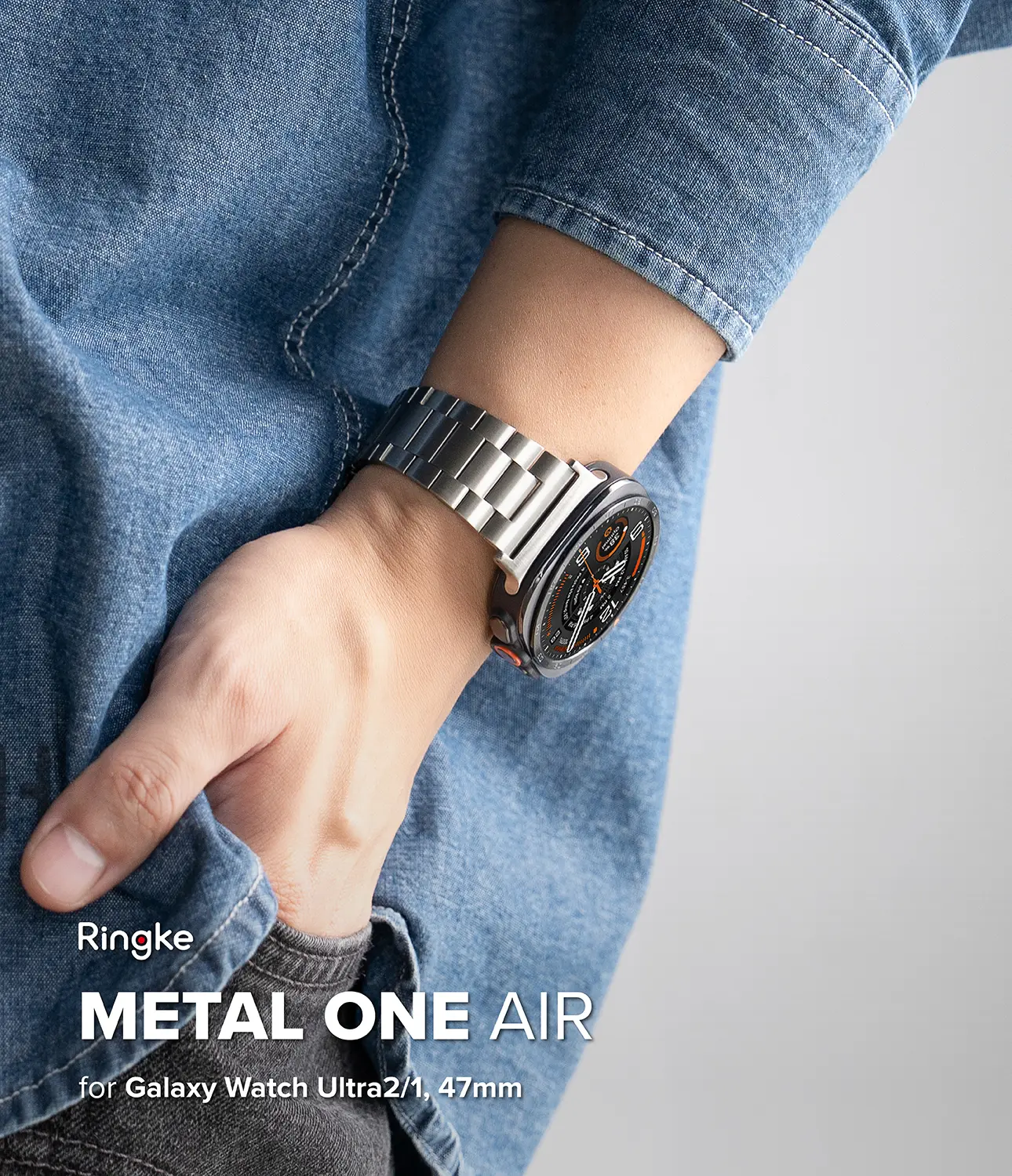 Metal One Air Armband Samsung Galaxy Watch Ultra 2 (2026) Silver