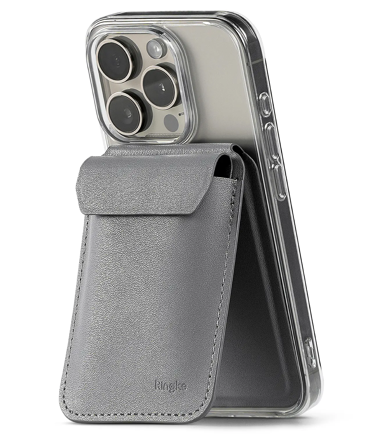 MagSafe kortholder med standerfunktion, Grå