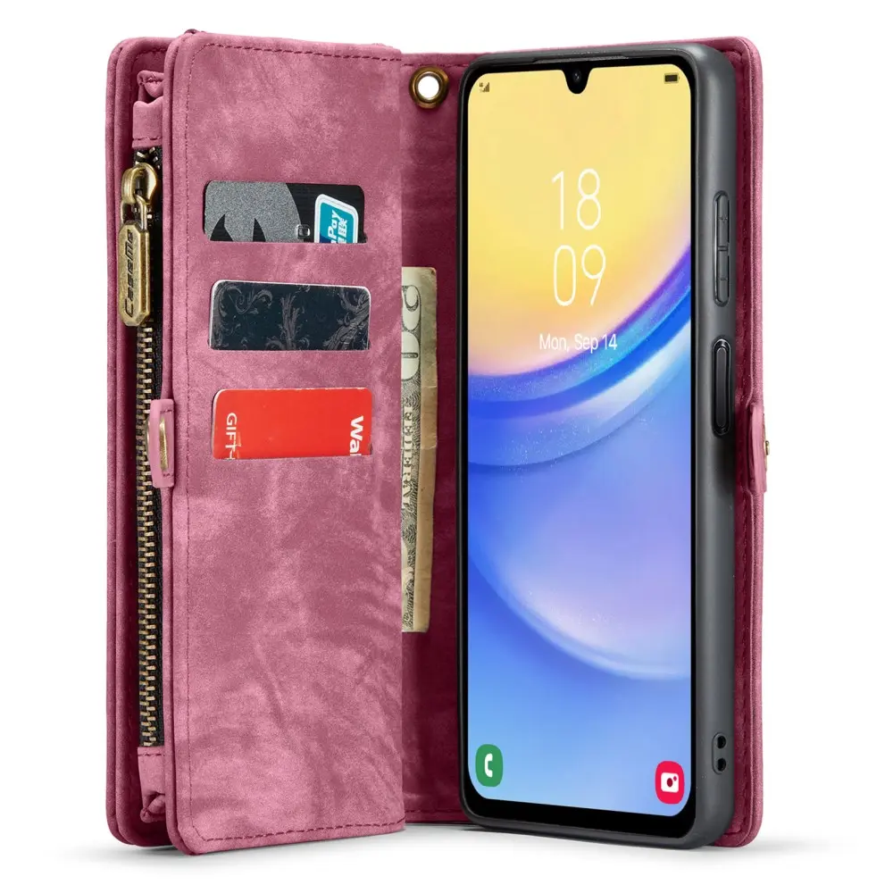 Multi-slot Plånboksfodral Samsung Galaxy A05s Röd