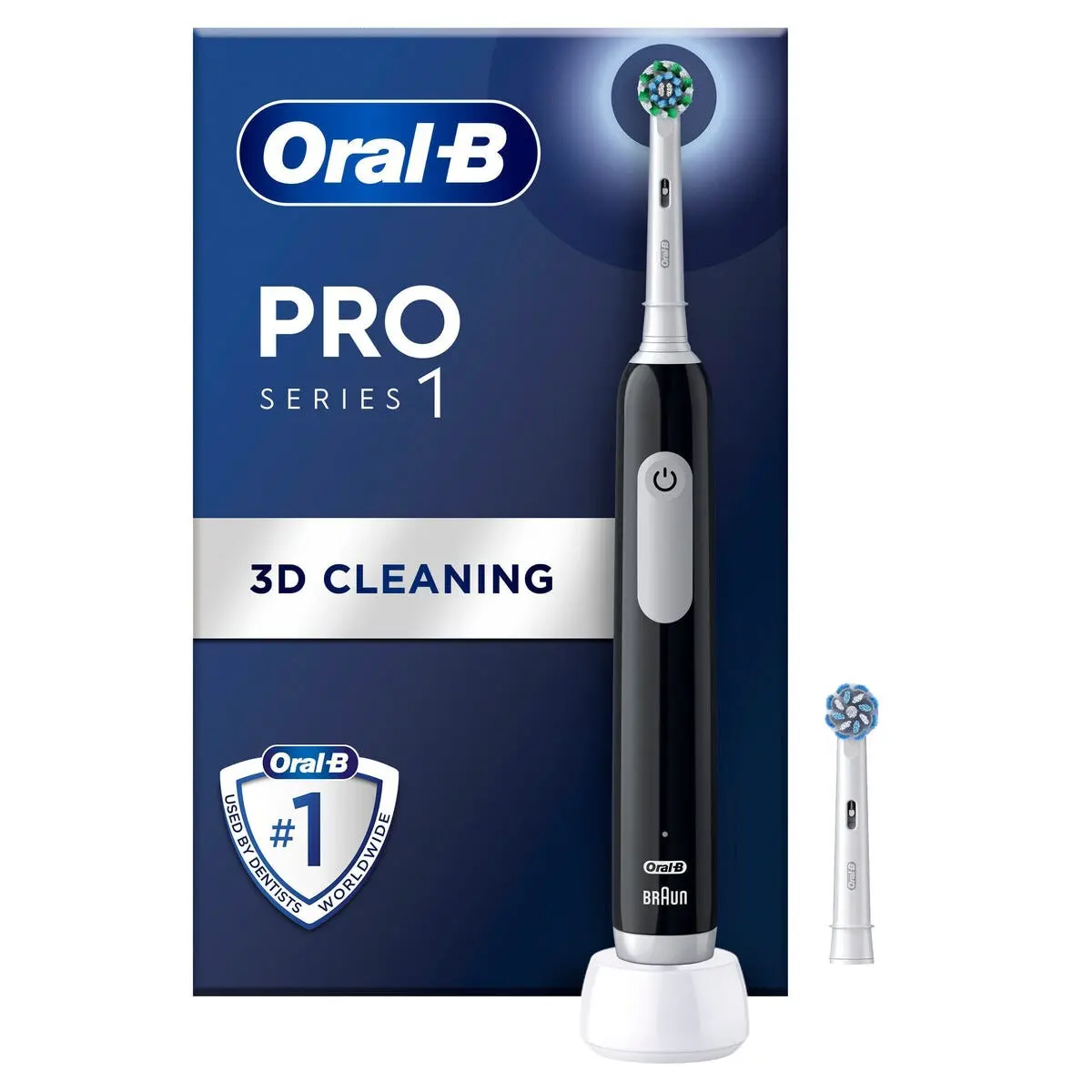 Pro Series 1 eltandborste med 3D-teknik, Svart