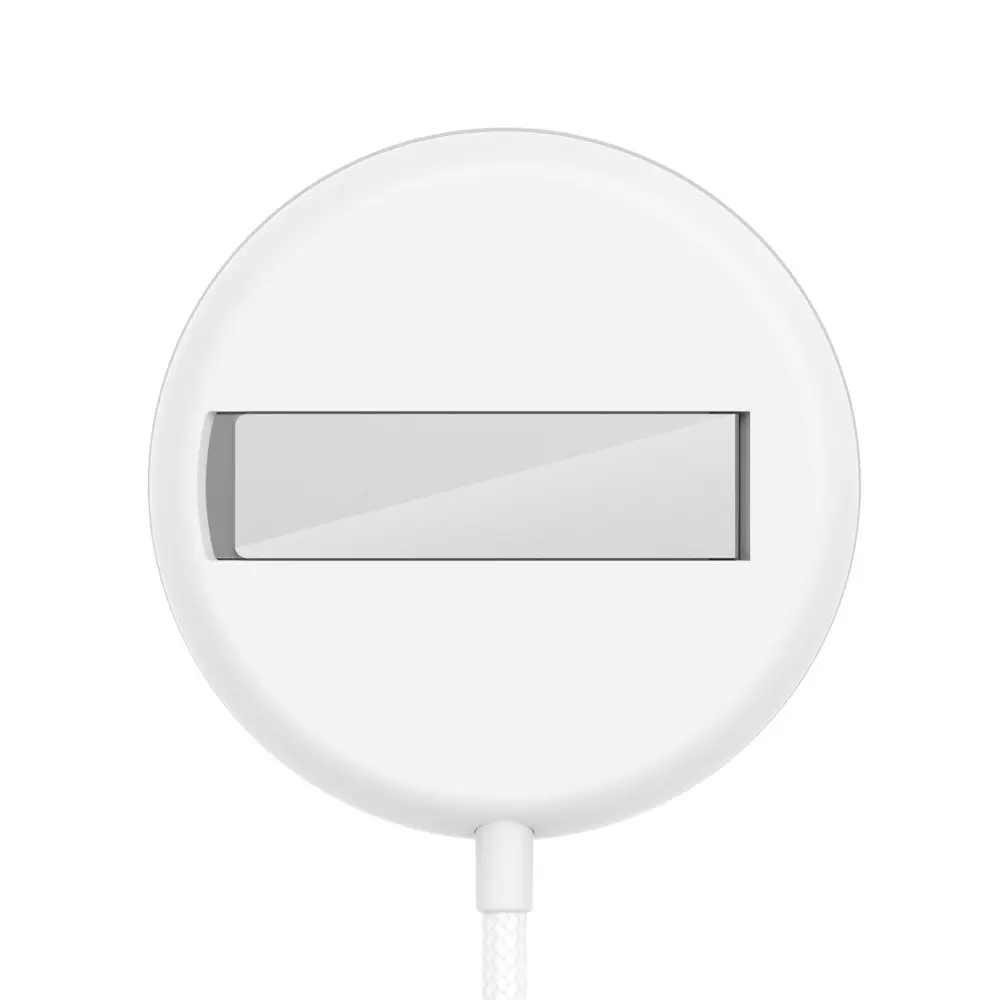 Qi2 15W MagSafe Trådlös Laddningsplatta med Ställ vit