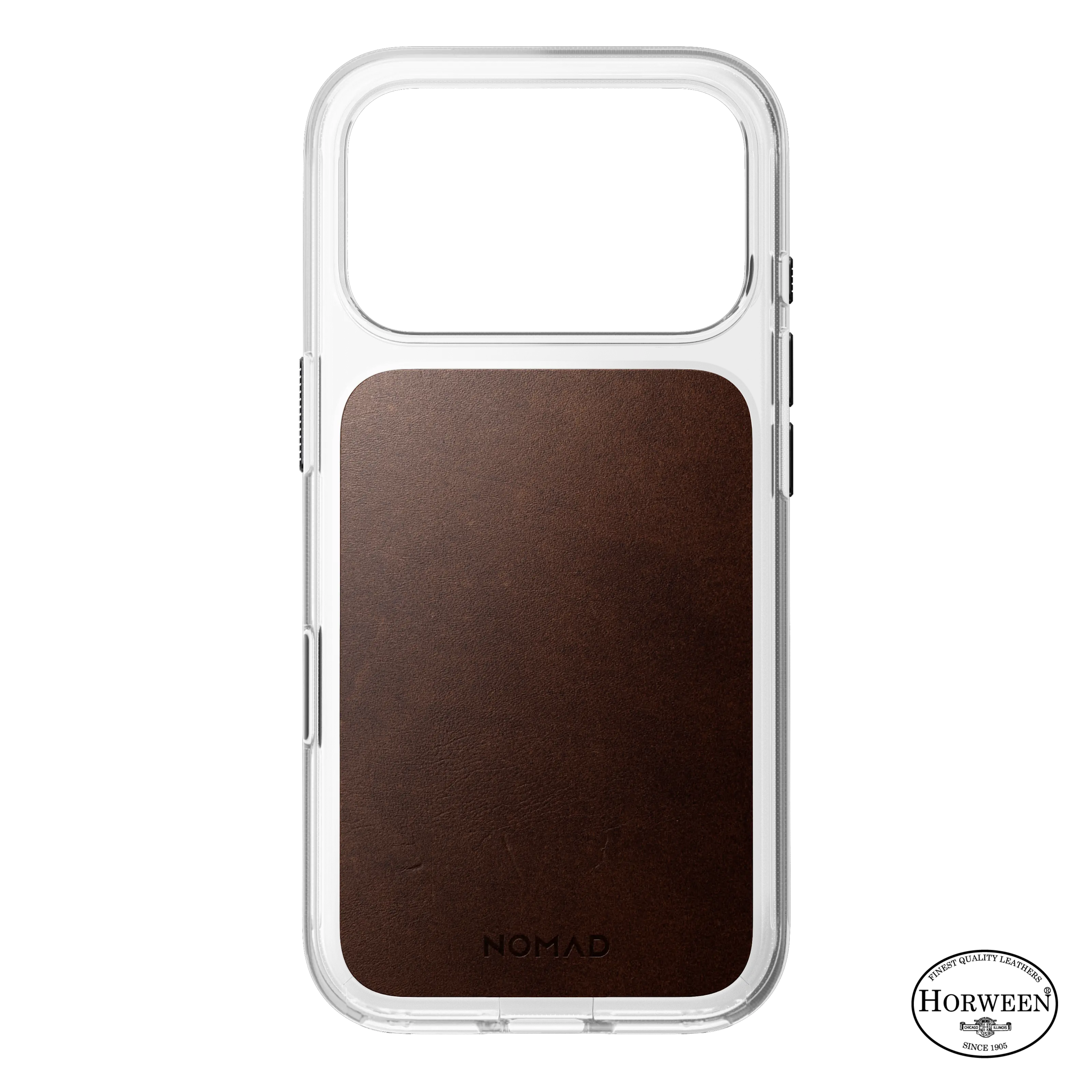 iPhone 18 Pro Clear Leather Case MagSafe Rustic Brown