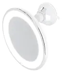 Sminkespeil med LED-belysning og sugekopp, Hvit