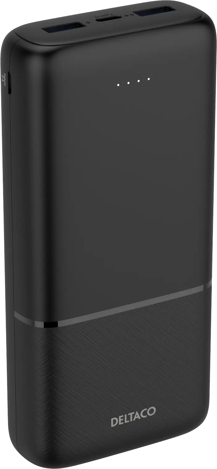 Powerbank USB-C + 2x USB-A 20000 mAh PD 20W Svart