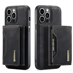 iPhone 15 Pro Cover med aftagelig pung, Sort