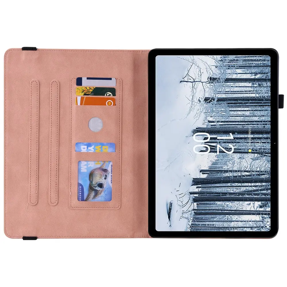 Läderfodral Fjärilar  Nokia T21 Rosa