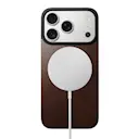 iPhone 18 Pro Magnetic Leather Back Rustic Brown