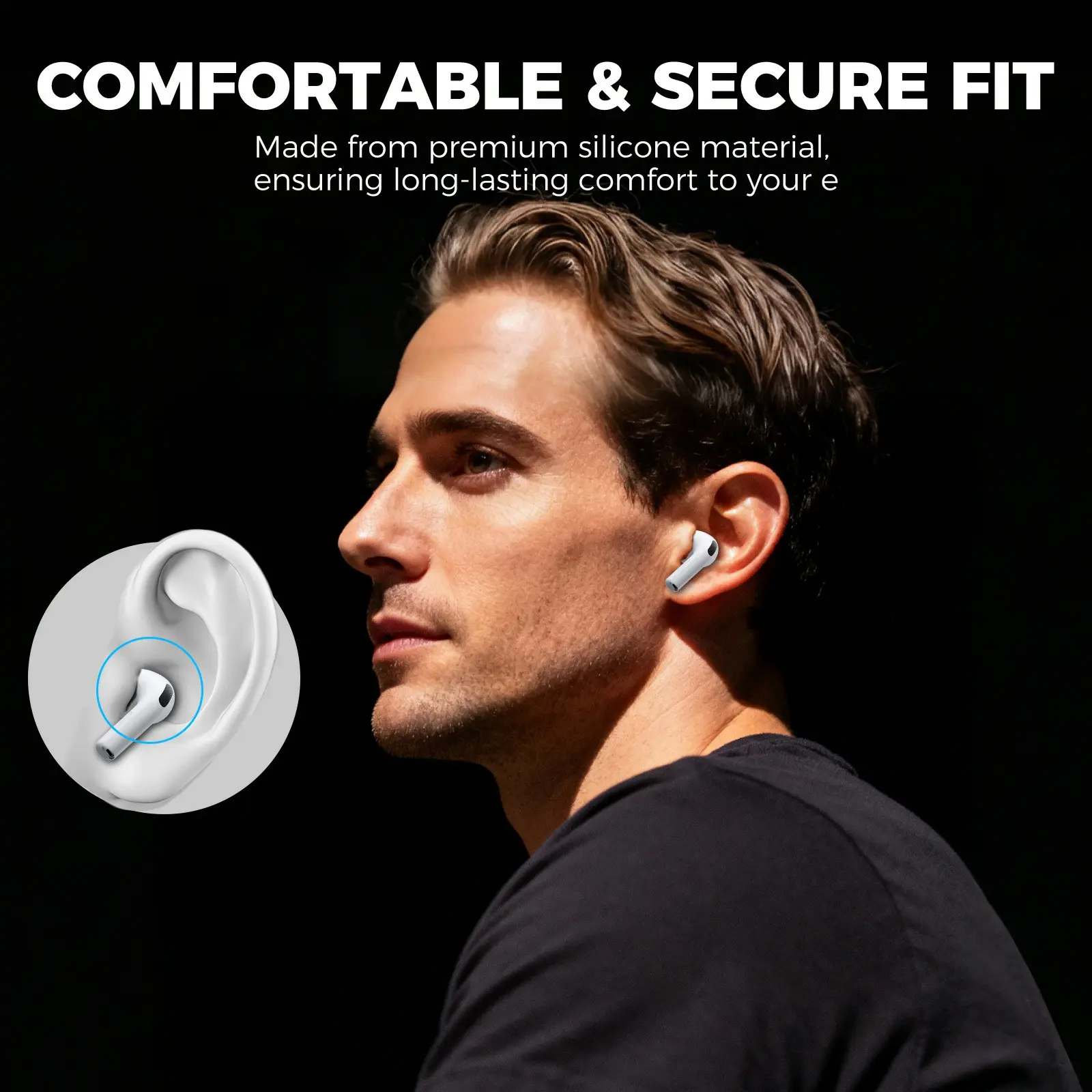 Ear Tips (3-pack) Apple AirPods Pro 3 Svart
