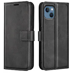 Leather Wallet iPhone 14 Plus Black