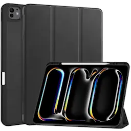 Apple iPad Pro 13 7th Gen (2024) Etui Tri-fold med Pencil-holder Sort