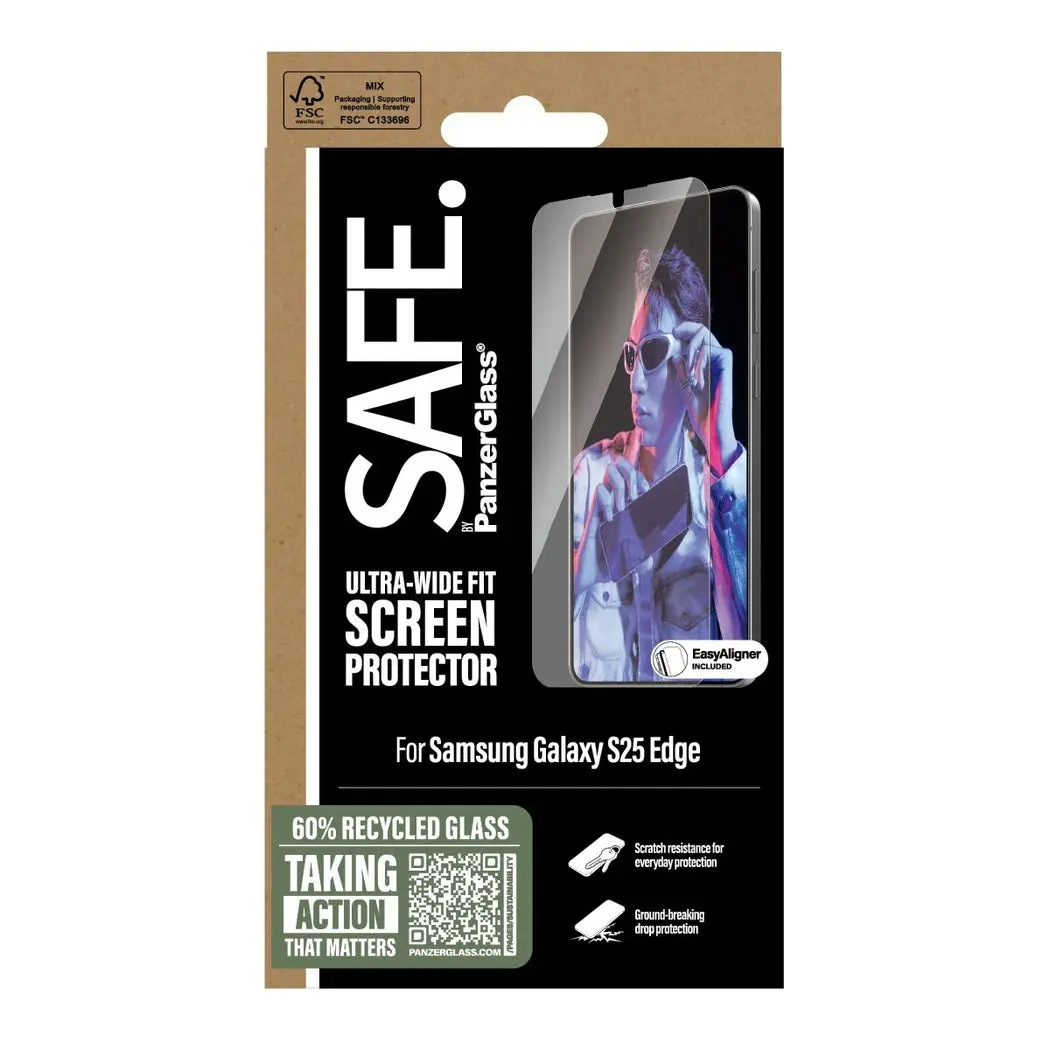 Samsung Galaxy S25 Edge Skärmskydd Ultra Wide Fit (with EasyAligner)