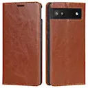 Mobiltaske Ægte Læder Google Pixel 6a Brun