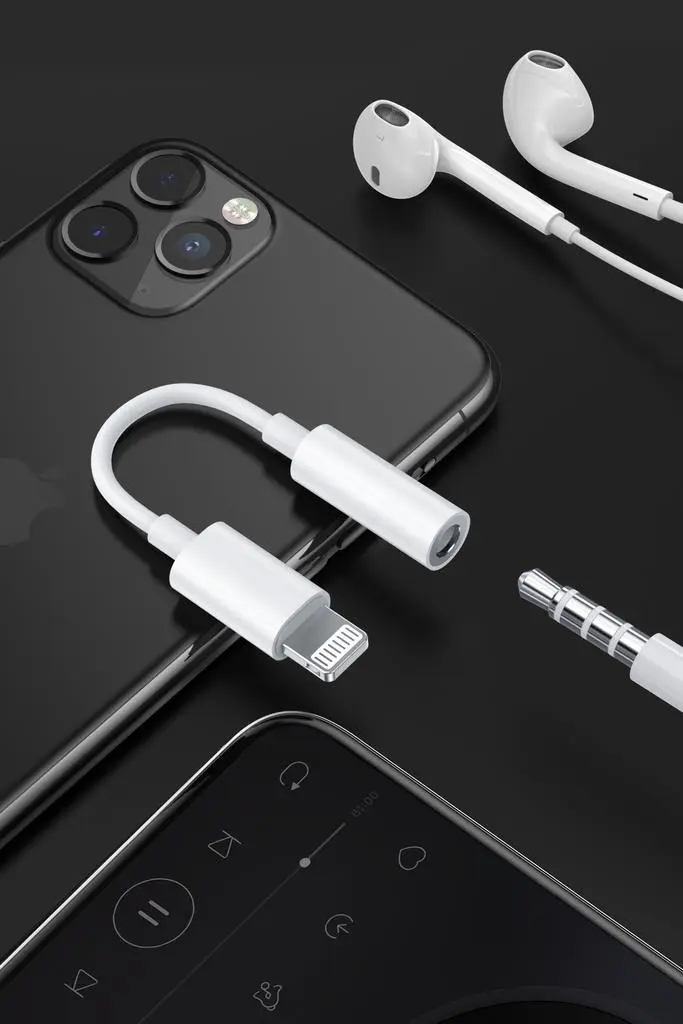 Lightning till 3.5 mm adapter Vit