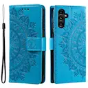 Læderetui Mandala Samsung Galaxy S24 blå
