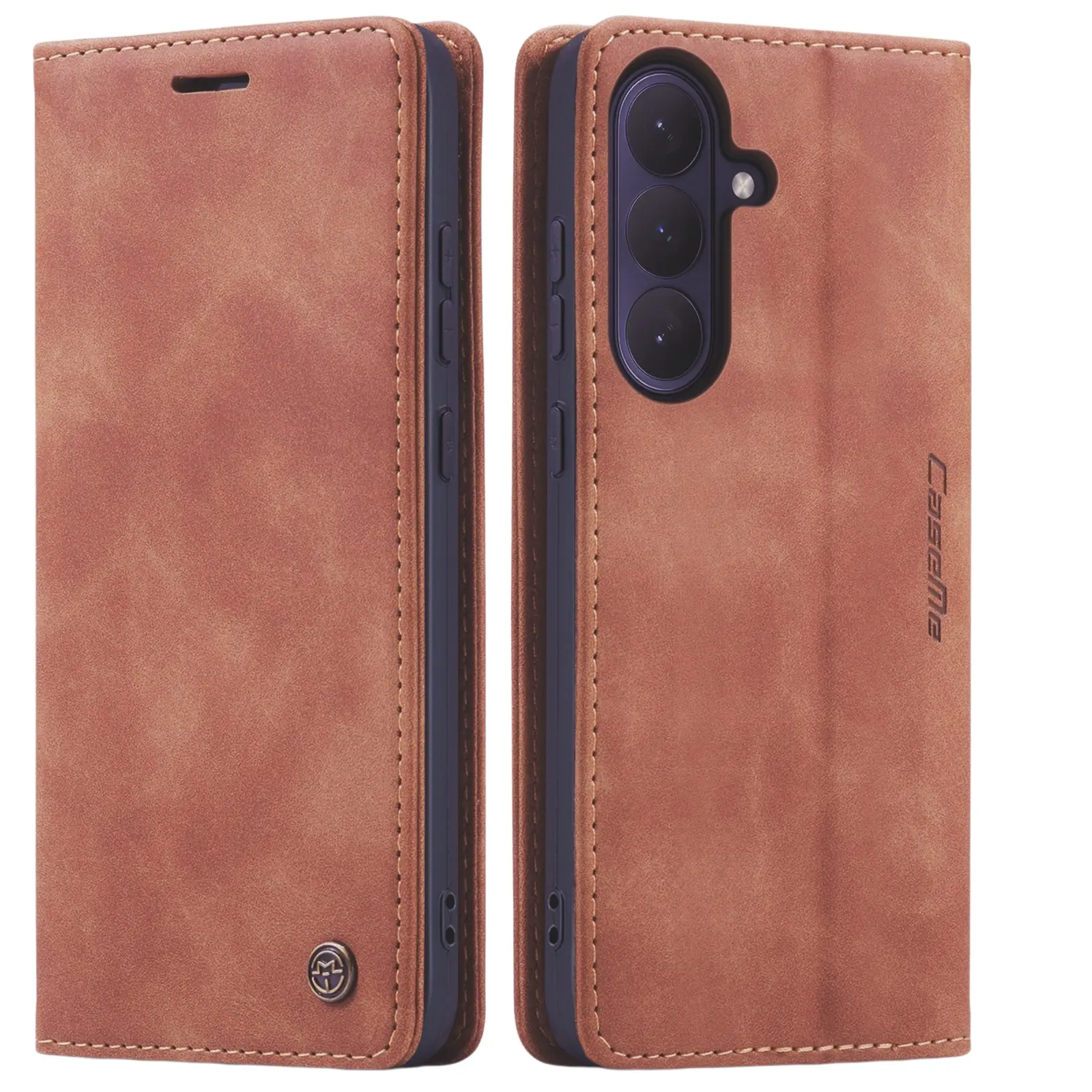 Slim Plånboksfodral Samsung Galaxy S24 Brun