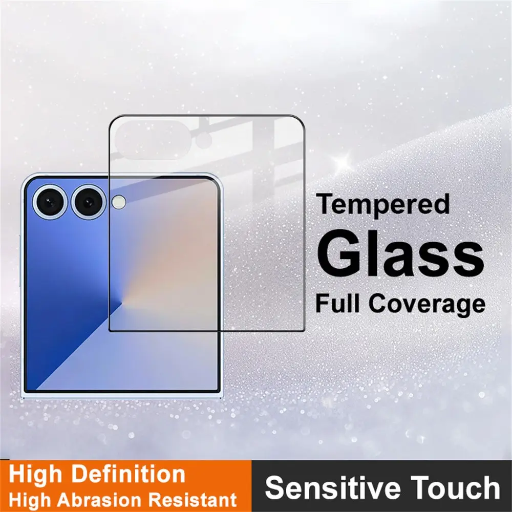 Heltäckande Härdat Glas Skärmskydd Samsung Galaxy Z Flip 7 svart