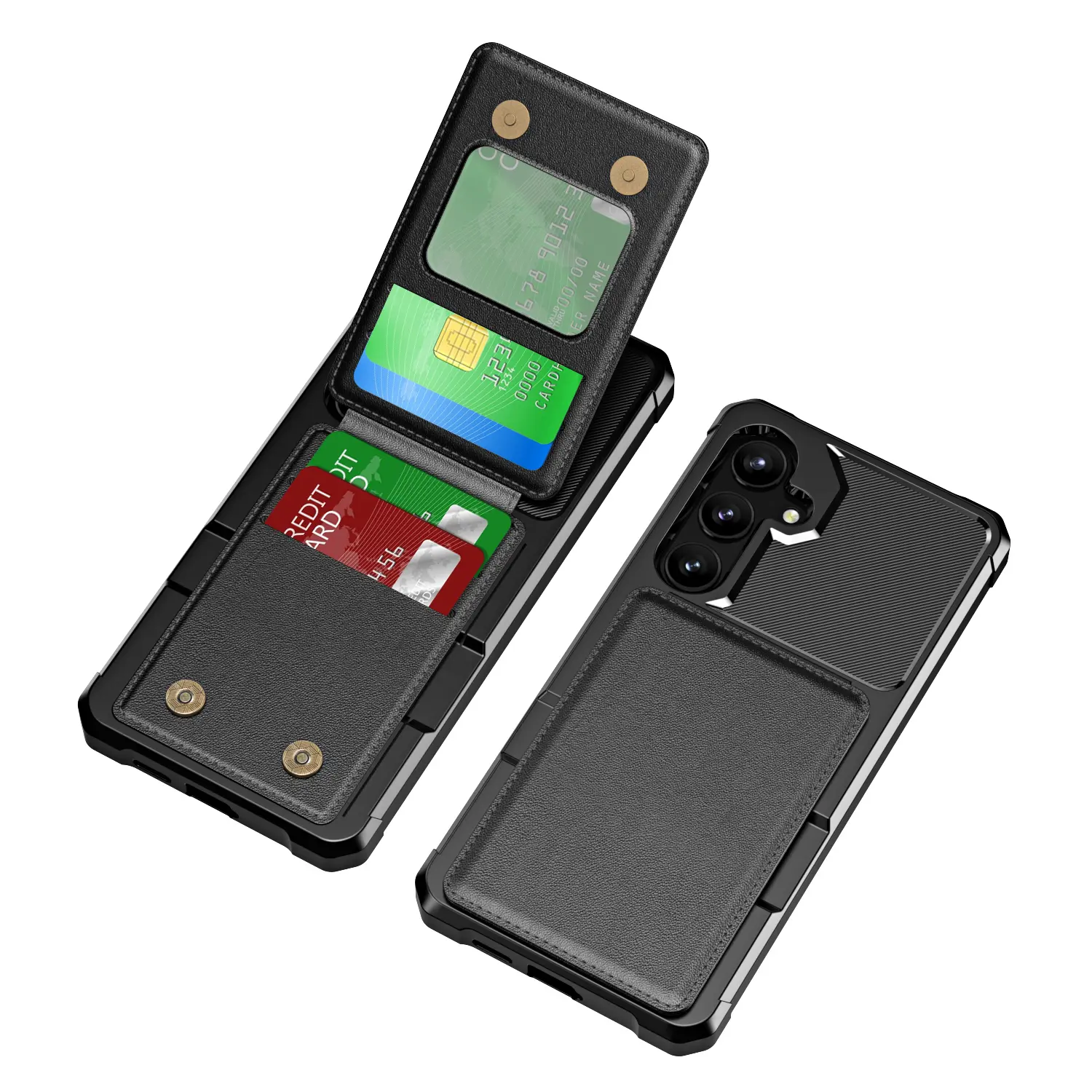 Clean Multi-slot Case Samsung Galaxy S25 Svart
