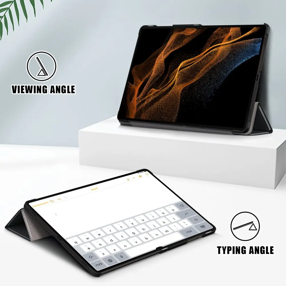 Fodral Tri-fold Samsung Galaxy Tab S10 Ultra Svart