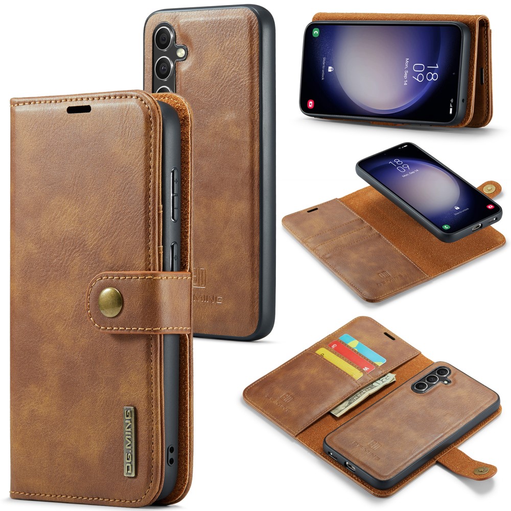 DG.MING Magnet Wallet Samsung Galaxy A55 Cognac