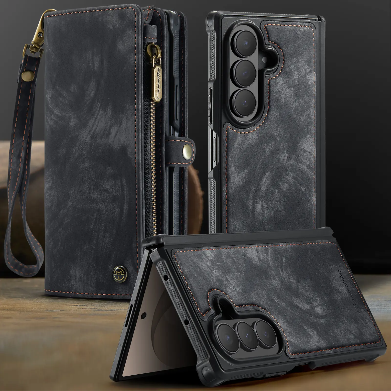 Multi-slot Plånboksfodral Samsung Galaxy Z Fold 8 Ultra Grå