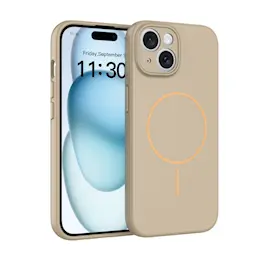 iPhone 15 MagSafe-cover SoftArmor, Taupe