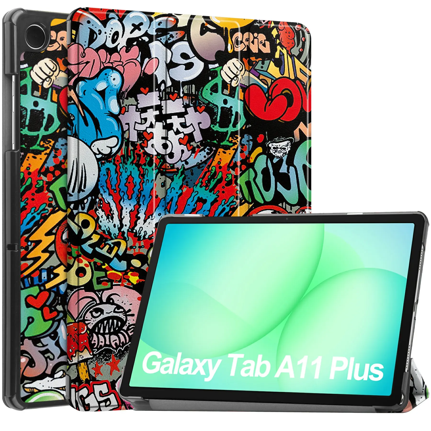 Etui Tri-fold Samsung Galaxy Tab A11 Plus Graffiti
