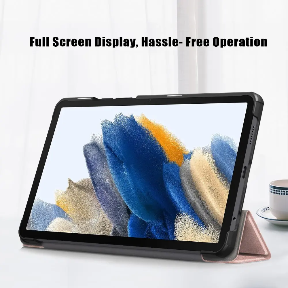 Fodral Tri-fold Samsung Galaxy Tab A9 Roséguld