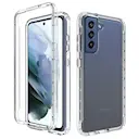 Samsung Galaxy S21 FE Mobilcover med beskyttelsesramme, Gennemsigtig