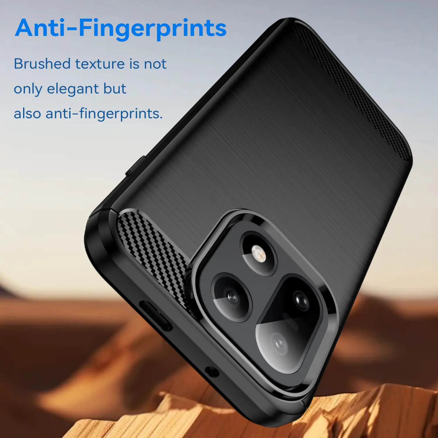  OnePlus 15 Skal TPU Brushed Svart