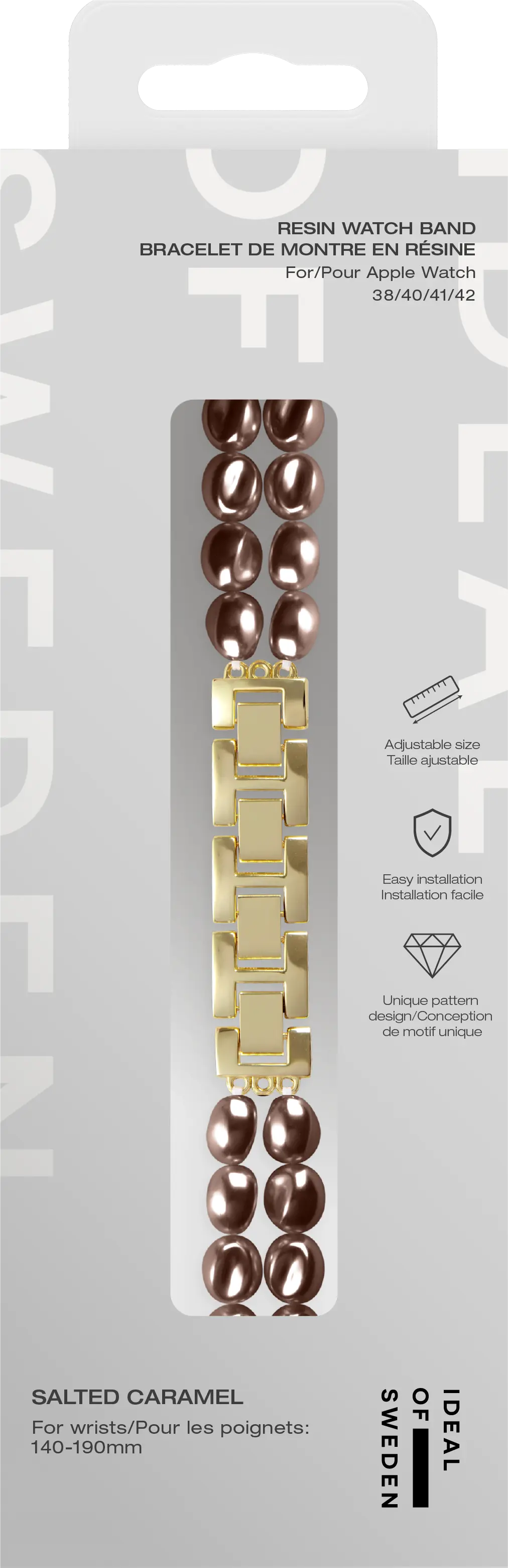 Beaded Watch Band  Apple Watch Ultra 49mm 4th Gen Salted Caramel Pearl