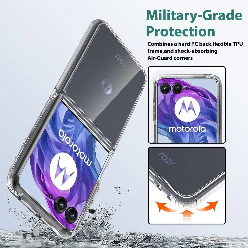 Hybridskal Motorola Razr 50 Ultra Genomskinlig