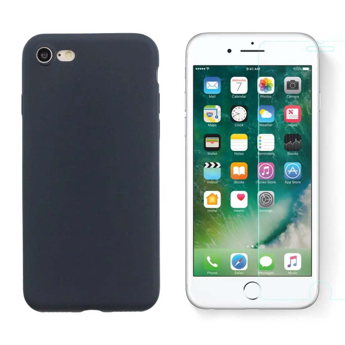 iPhone SE (2020) Kit med TPU-skal och Skärmskydd