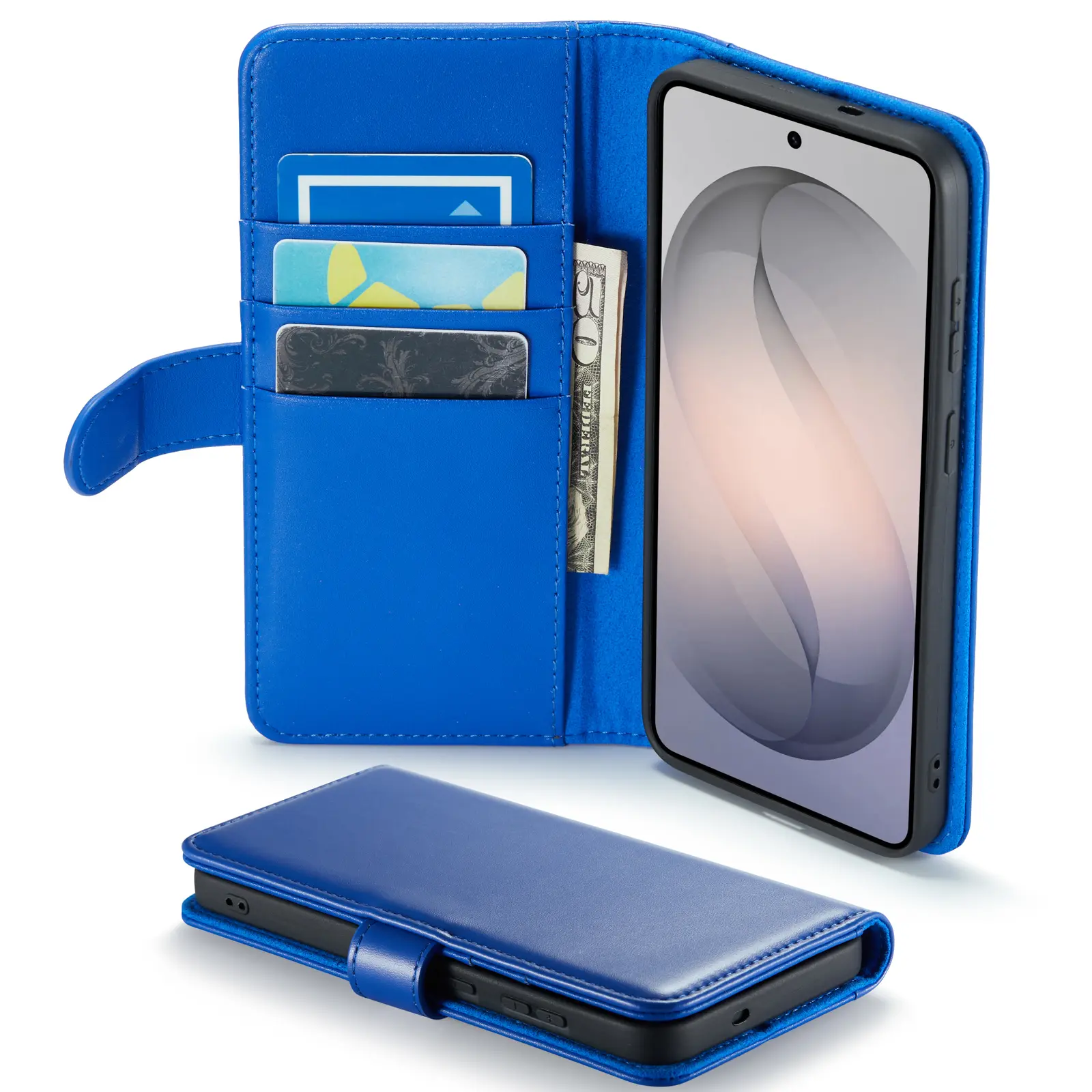 Äkta Läderfodral Samsung Galaxy S26 FE Blå