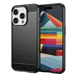 iPhone 15 Pro Max Cover TPU Brushed Sort